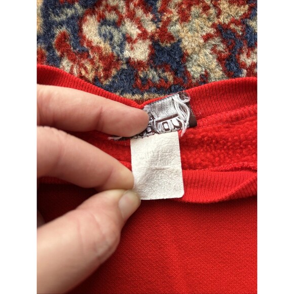 Linda Lori Heads & Tails Red Sweater Dogs XL Vintage - Picture 5 of 8